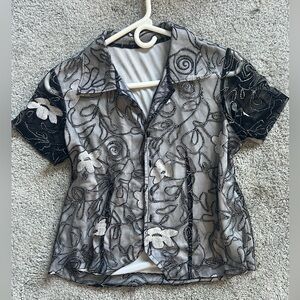 Intricate Beaded Button Up